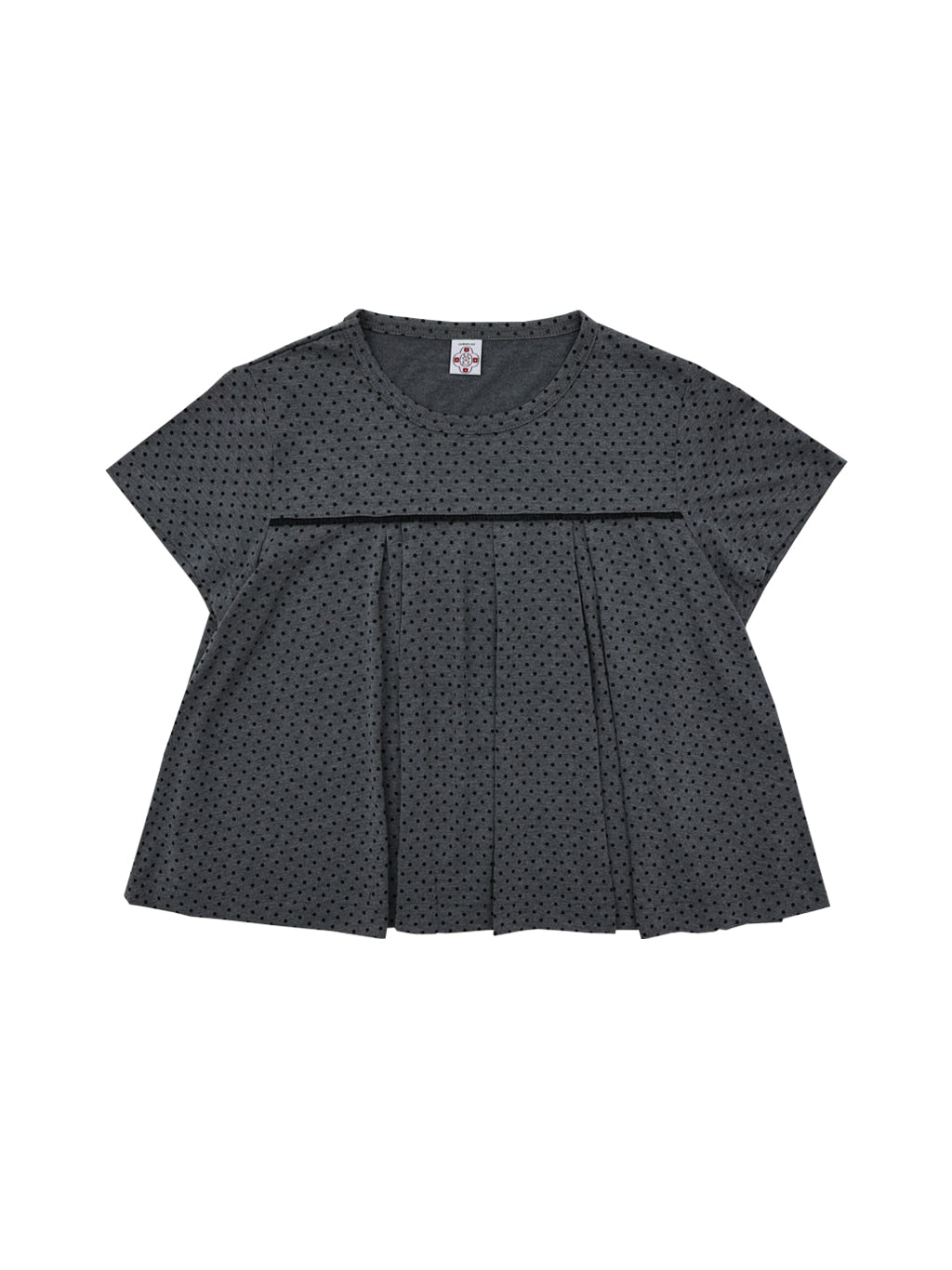 Dot Flared Tee (Charcoal)