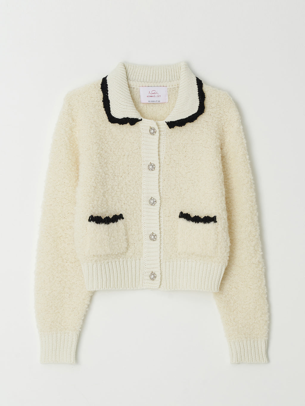 Alpaca Knit Cardigan (Ivory)