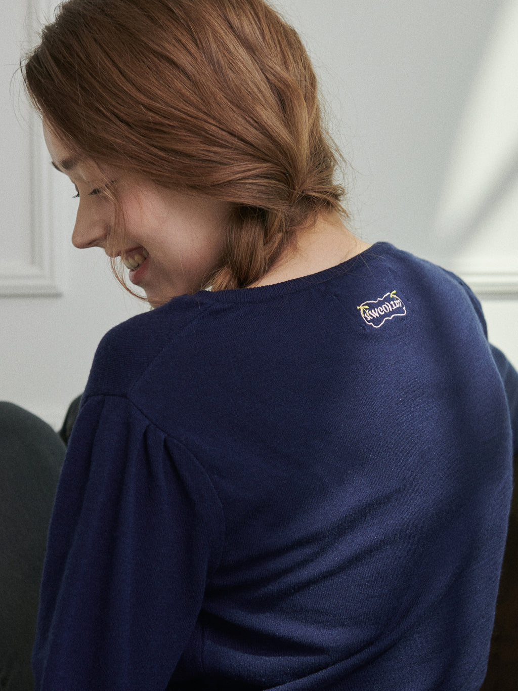 Emma Puff Knit (Navy)