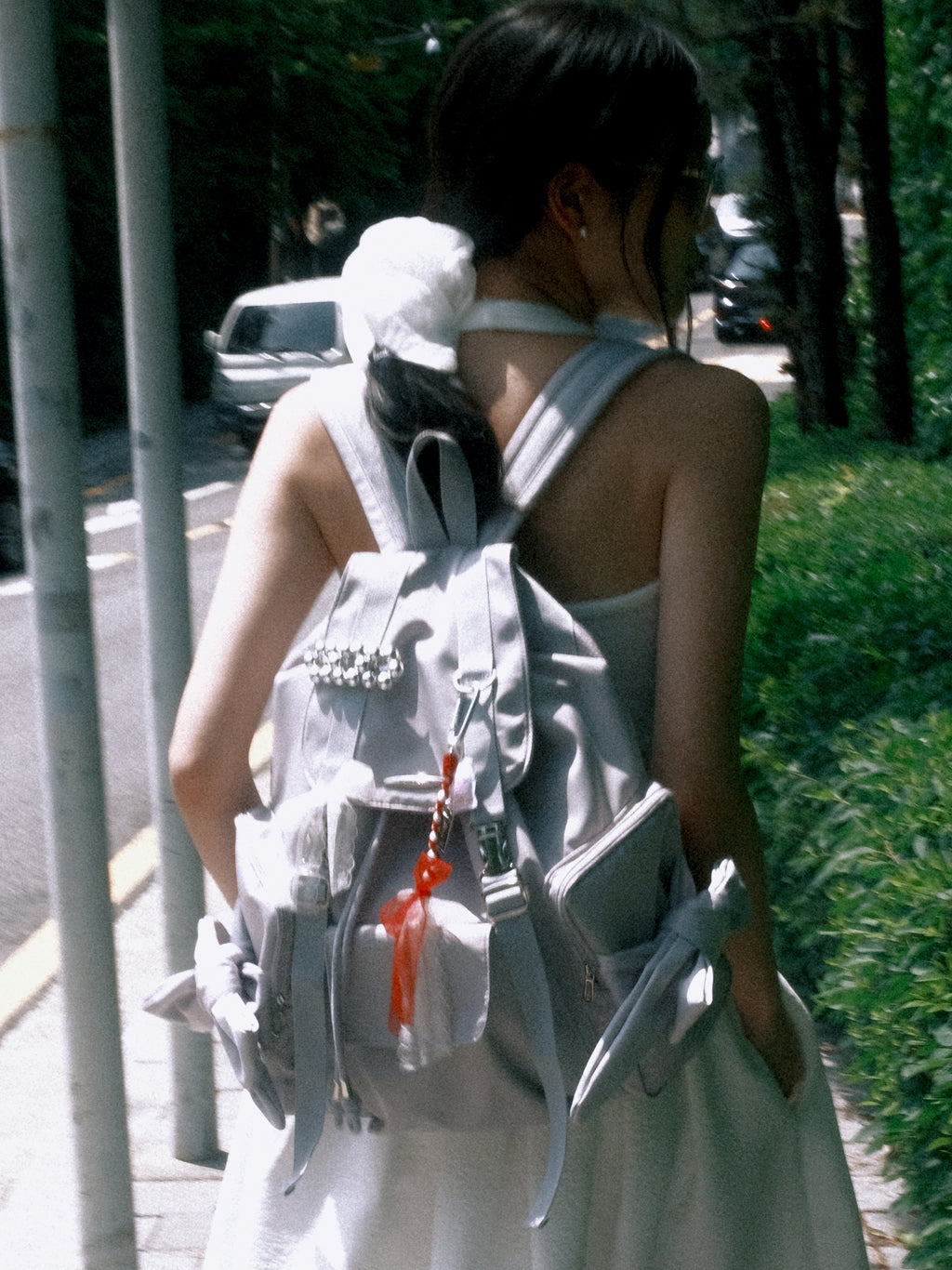 [8th Restock] Bow Backpack (Nylon Lavender)