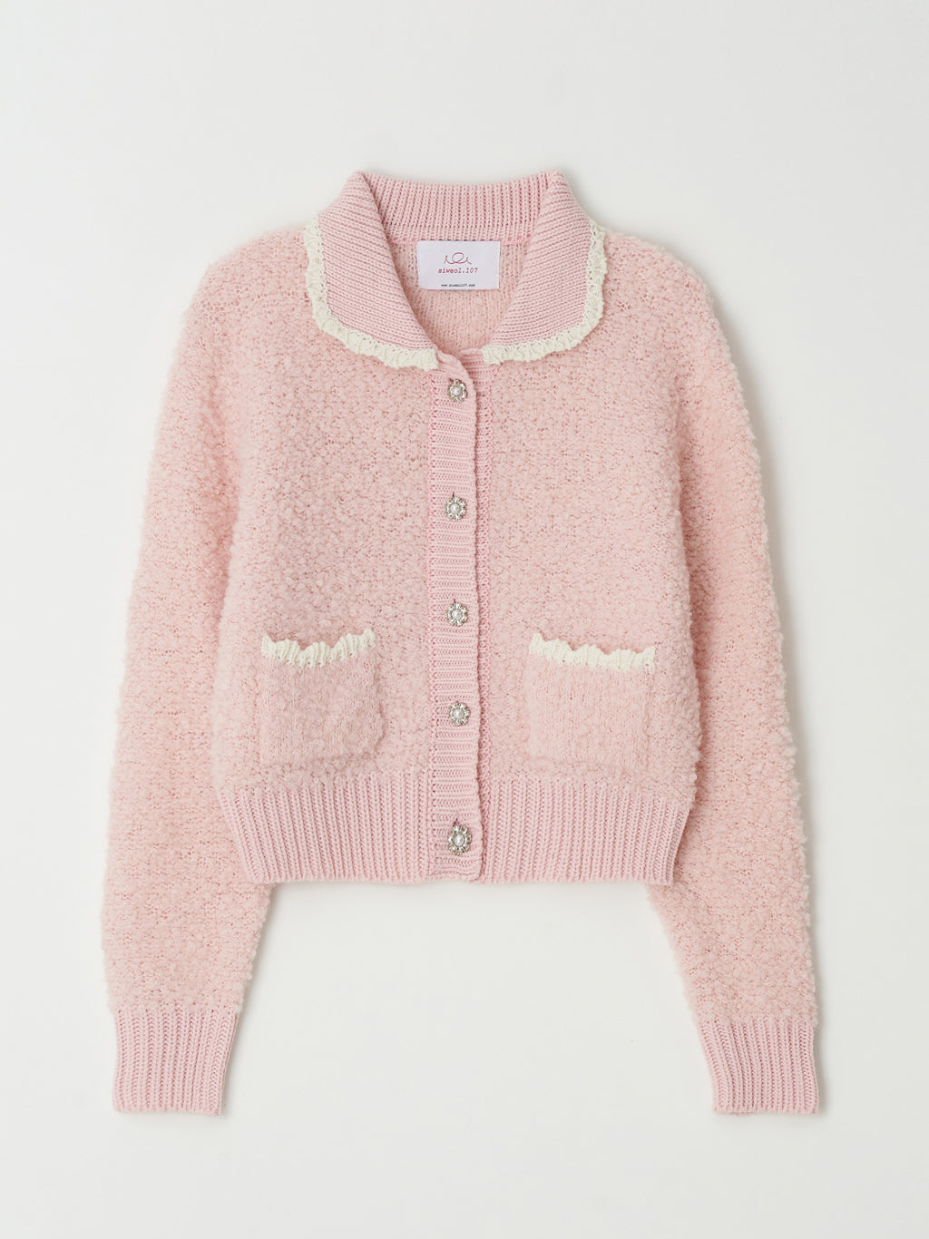 Alpaca Knit Cardigan (Pink)