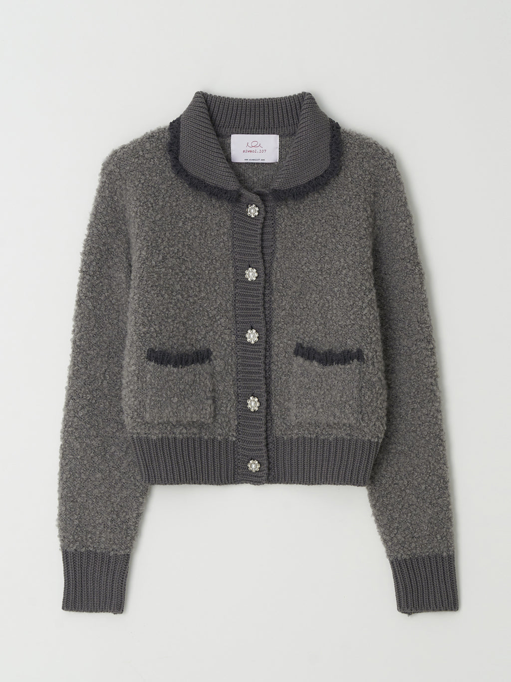 Alpaca Knit Cardigan (Grey)